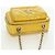 CHANEL Matelasse Chain Shoulder Bag Pelle vernice Giallo Argento CC Auth 177988V - vista 6