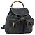 Zaino GUCCI Bamboo in pelle nera e oro Auth 176996 Nero D'oro