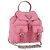 Bolso de Hombro con Cadena PRADA Nylon Rosa Plata Auth 177289A