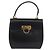 Salvatore Ferragamo Gancini Hand Bag Leather 2way Black Gold Auth 177018 Golden - view 13