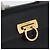 Salvatore Ferragamo Gancini Hand Bag Leather 2way Black Gold Auth 177018 Golden - view 19