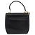 Salvatore Ferragamo Gancini Hand Bag Leather 2way Black Gold Auth 177018 Golden - view 2