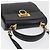 Salvatore Ferragamo Gancini Hand Bag Leather 2way Black Gold Auth 177018 Golden - view 6
