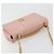 Borsa a Spalla con Catena BURBERRY in Pelle Rosa Oro Auth 177331A D'oro - vista 6