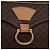Céline CELINE Macadam Canvas Schultertasche PVC Leder Braun Gold Authentisch am11493A Golden - Ansicht 18