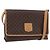 Céline CELINE Macadam Canvas Schultertasche PVC Leder Braun Gold Authentisch am11484A Golden