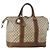 GUCCI GG Supreme Web Sherry Line Boston Bag PVC Beige Oro Autentica ar13893 D'oro