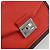 Borsa a tracolla FENDI Chain Baguette in pelle rossa argento Auth 177969A Rosso - vista 18