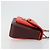 Borsa a tracolla FENDI Chain Baguette in pelle rossa argento Auth 177969A Rosso - vista 3