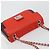 Borsa a tracolla FENDI Chain Baguette in pelle rossa argento Auth 177969A Rosso - vista 6