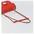 Borsa a tracolla FENDI Chain Baguette in pelle rossa argento Auth 177969A Rosso - vista 7