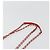 Borsa a tracolla FENDI Chain Baguette in pelle rossa argento Auth 177969A Rosso - vista 8