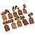 LOUIS VUITTON Powanie Name Tag Leather 10set Beige LV Auth 167214