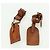 LOUIS VUITTON Powanie Name Tag Leather 10set Beige LV Auth 167214 - vista 11