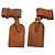 LOUIS VUITTON Powanie Name Tag Leather 10set Beige LV Auth 167214 - vista 3