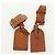 LOUIS VUITTON Powanie Name Tag Leather 10set Beige LV Auth 167214 - vista 9