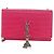 Bolso de Hombro con Cadena SAINT LAURENT de Cuero Rosa Plata 175043SAM - vista 13