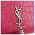 Bolso de Hombro con Cadena SAINT LAURENT de Cuero Rosa Plata 175043SAM - vista 18