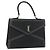 SAINT LAURENT Sac à main en cuir noir or Auth 177280A Doré