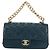 CHANEL Matelasse 23 Chain Bag Lamb Skin 2way Navy Gold CC Auth ep14001SAM D'oro Blu navy - vista 13
