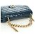 CHANEL Matelasse 23 Chain Bag Lamb Skin 2way Navy Gold CC Auth ep14001SAM D'oro Blu navy - vista 6