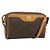 16 Céline CELINE Macadam Canvas Schultertasche PVC Leder Braun Gold Authentisch fm5323 Golden