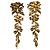 Saint Laurent Orecchini a Clip XXL Fiori Dorati D'oro