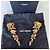 Saint Laurent Orecchini a Clip XXL Fiori Dorati D'oro - vista 10