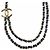 Collana a Doppia Catena con Logo Coco di Chanel Blu