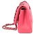 Borsa a tracolla Chanel Double Flap in agnello rosa - vista 2