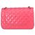 Borsa a tracolla Chanel Double Flap in agnello rosa - vista 3