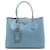 Prada Borsa Double Saffiano Cuir Blu Large Blu chiaro