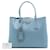 Prada Borsa Double Saffiano Cuir Blu Large Blu chiaro - vista 7