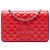 Chanel Rote CC gesteppte Lammleder Wallet on Chain