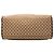 Borsa da viaggio Gucci in tela GG beige con banda Web - vista 3