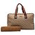 Borsa da viaggio Gucci in tela GG beige con banda Web - vista 8