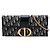 Clutch 30 Montaigne in tela Blue Oblique di Dior con catena Blu navy