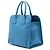 Borsa shopper Prada Blue Saffiano Lux - vista 2