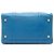 Borsa shopper Prada Blue Saffiano Lux - vista 3