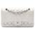Chanel White Medium Classic Caviar Double Flap Bianco Crudo
