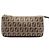 Fendi Pouch aus braunem Zucca-Canvas