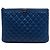 Clutch Chanel Blue Medium Quilted Lambskin Boy O Case