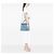 Prada Blauer Bicolor Saffiano Cuir Double Satchel Medium Hellblau - Ansicht 6