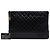 Chanel Black Large Aged Calfskin Gabrielle O Case Clutch Nero - vista 7