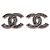 Brincos de metal Chanel Coco Mark para mulher