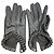 Autre Marque Causse Gantier Silberne Lederhandschuhe mit Ketten-Detail