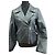 Autre Marque Camaïeu Schwarze Lederjacke Biker Perfecto