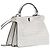 Fendi Peekaboo ISeeYou Mini Borsa in Pelle Argentata Strass Argento