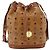 Sacchetto a coulisse MCM Vicetos Logogram Drawstring Bag in PVC e pelle marrone oro Auth ka4224A D'oro - vista 13