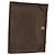Céline Clutch CELINE Macadam Canvas PVC Pelle Marrone Oro Auth 177570 D'oro